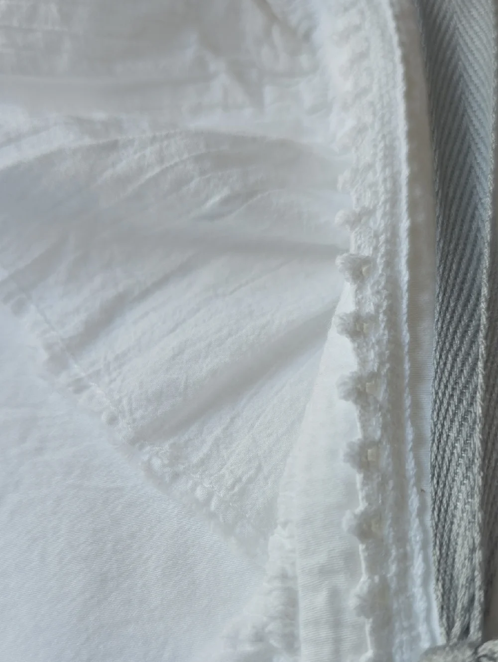 Organic Cotton Spa Sateen Ruffled Duvet Cover